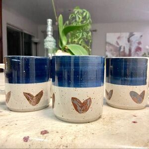 Japanese Speckled Stoneware Mugs Set 4